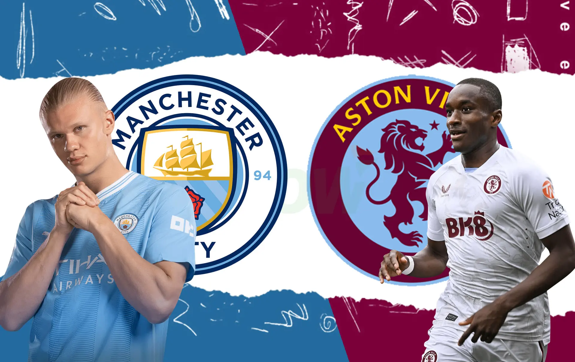 Ngoại hạng Anh: Aston Villa vs Man City 21h ngày 26/10 2 Soikeo